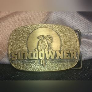 Vintage Sundowner Hotel Casino Downtown Reno Belt Buckle